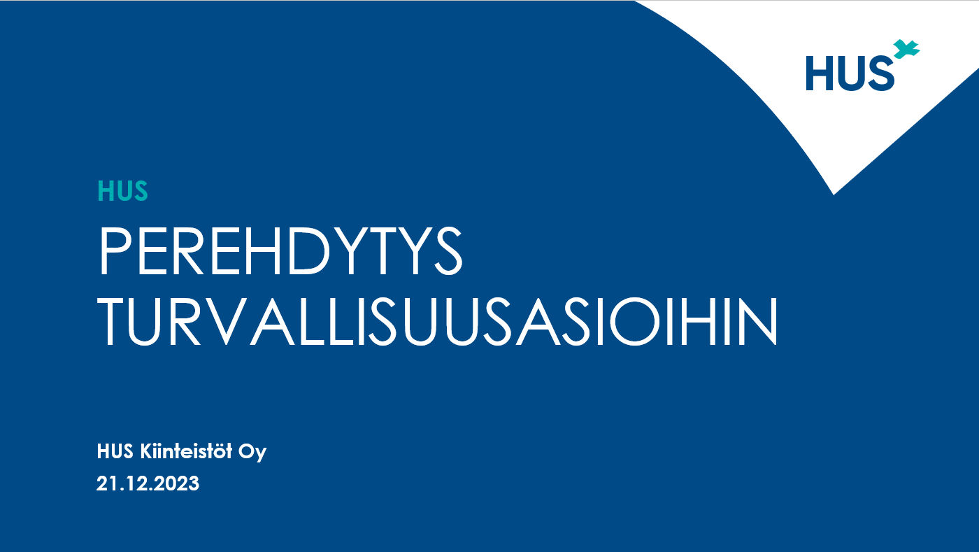 HUS Perehdytys turvallisuusasioihin LUONNOS Image